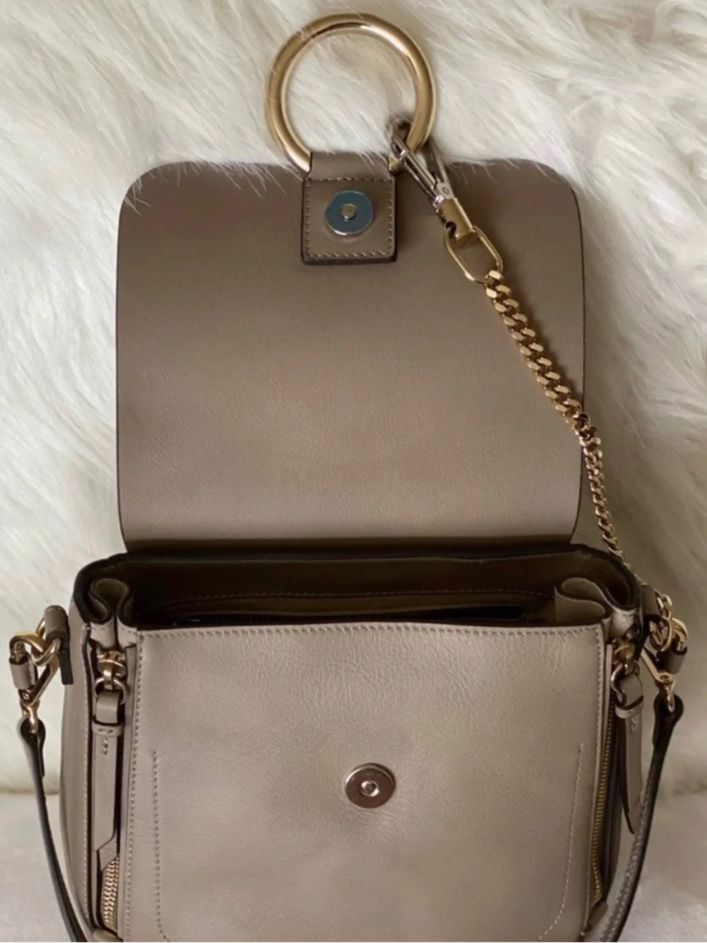 Chloe Faye Beige Backpack